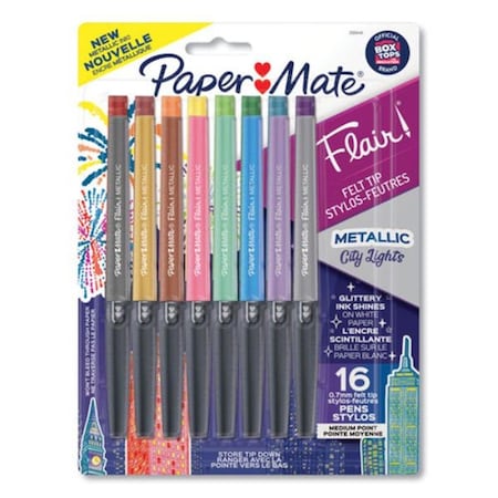 Sanford Sanford  Assorted Ink Flair Metallic Porous Point Pen, 16PK PAP2129448